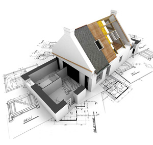 Home building plans and model House with Exposed Roof Layers